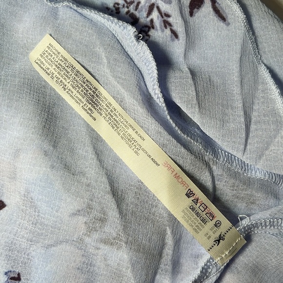 Free People Intimately Getting Out Slip Dress High Low in Blue Floral Size XS - Picture 10 of 12